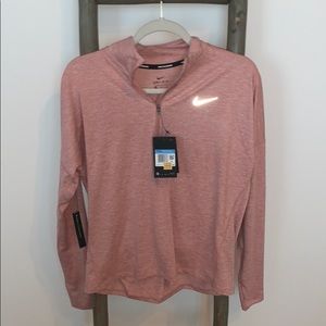 Nike dri fit quarter zip running pull over
